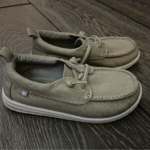 Cat & Jack Beige Canvas Loafers